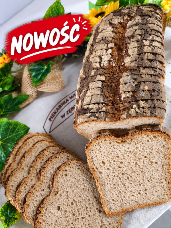 Chleb żytni Wielkopolski krojony na naturalnym zakwasie
